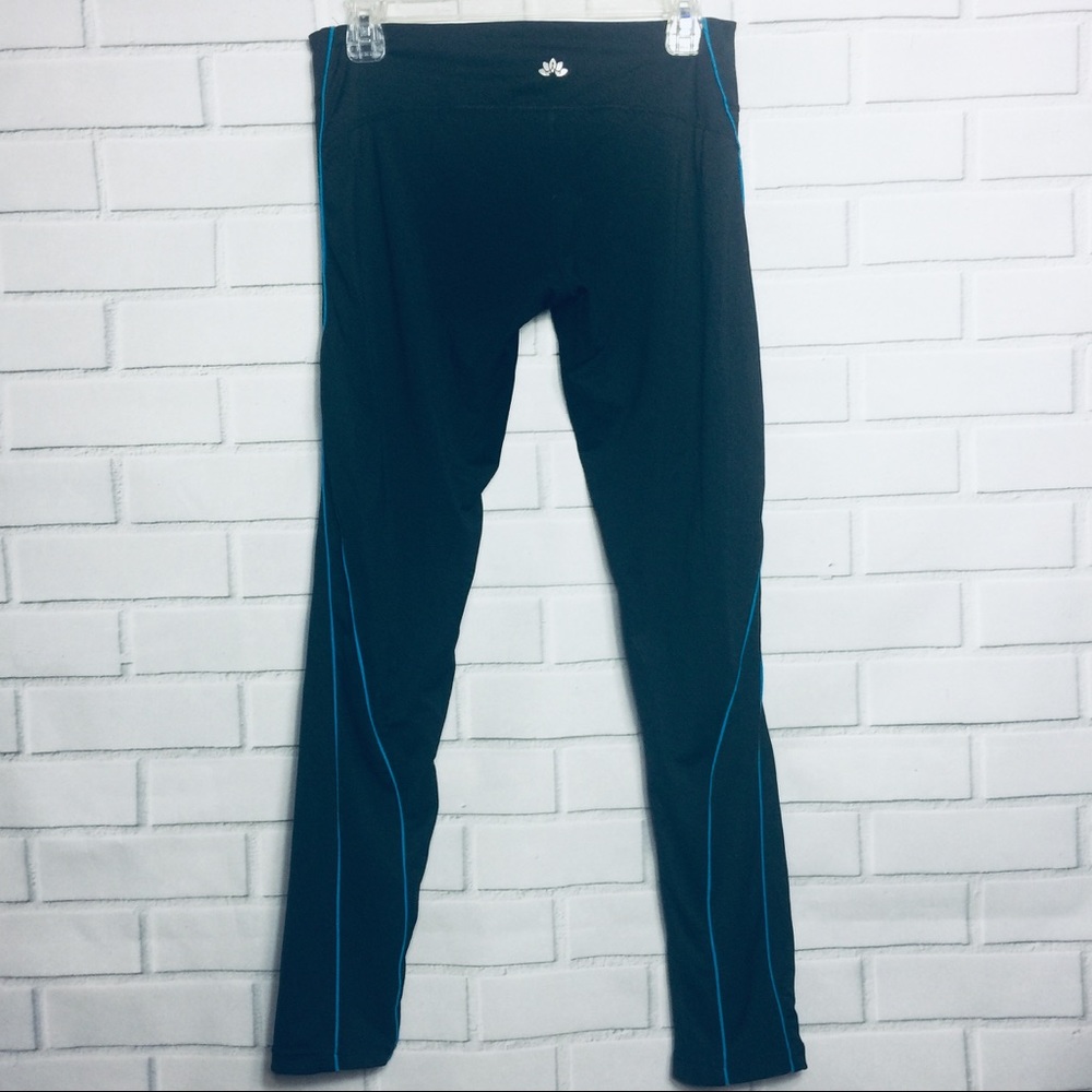FREE SPIRIT YOGA LEGGINGS || Black Turquoise || M